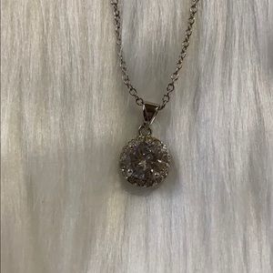 Sterling silver cubic zirconia necklace